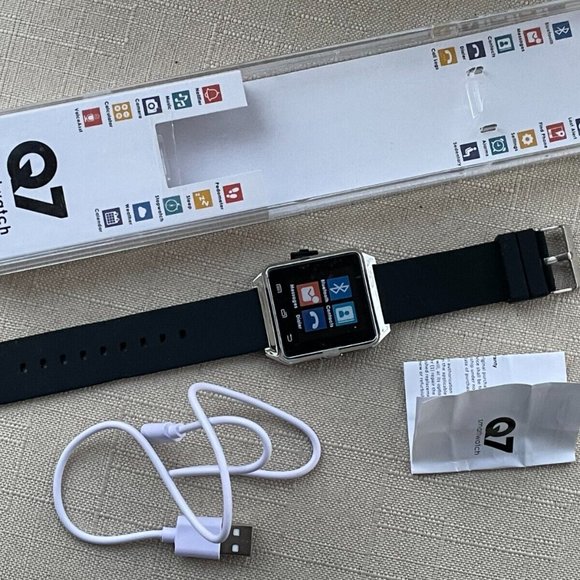 Q7 Smart Watch Black Rubber Band Pedometer Activity Tracker Bluetooth - Picture 6 of 6